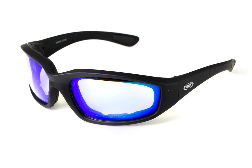 Очки защитные фотохромные Global Vision KickBack Photochromic (G-Tech™ blue) Anti-Fog, фотохромные синие зеркальные