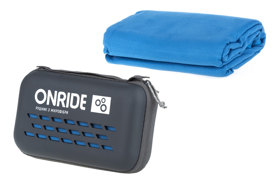Купить Рушник з мікрофібри ONRIDE Wipe 20 блакитний у кейсі с доставкой по Украине