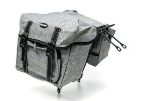 Купити Велосумка штани, на багажник 35x28x14 см сiрий BRAVVOS F-091-2, водовiдштовх. матерiал з доставкою по Україні