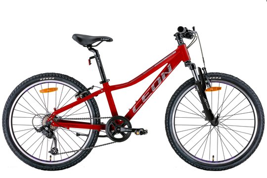 Купити Велосипед 24" Leon JUNIOR AM Vbr 2022 червоний з сірим з доставкою по Україні