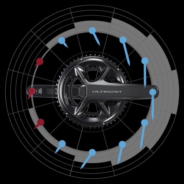 Купити Шатуни FC-R8100 ULTEGRA, Hollowtech II 175мм 52Х36, з вимірювачем потужності з доставкою по Україні