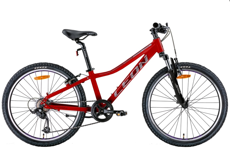 Купить Велосипед 24" Leon JUNIOR AM Vbr 2022 красный с серым с доставкой по Украине