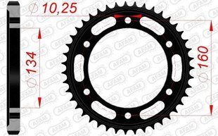 Зірка AFAM 530 Steel Chainwheel - Honda (Black), 42z