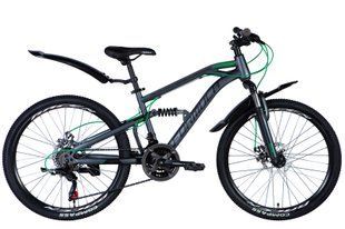 Купити Велосипед сталь 24 Formula BLAZE AM DD рама-14" срiблястий (матовий) без корзини з крилом Pl 2024 з доставкою по Україні