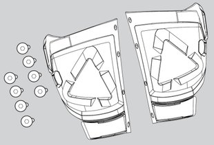 LEATT GPX 5.5 Boot Shin plate kit (White), 13