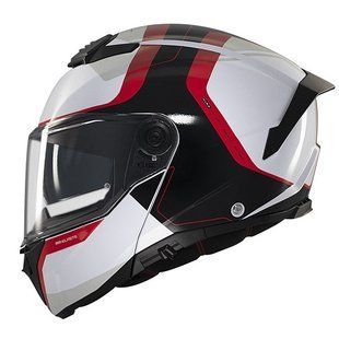Мотошлем MT Atom 2 SV Emalla B0 белый/черный/красный, M