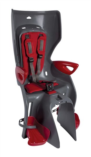 Купити Сидіння задн. Bellelli Summer Standart B-fix до 22 кг, сіре з червоною підкладкою з доставкою по Україні