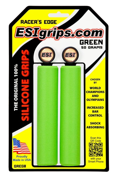 Купить Грипсы ESI Racer's Edge Green (зеленые) с доставкой по Украине