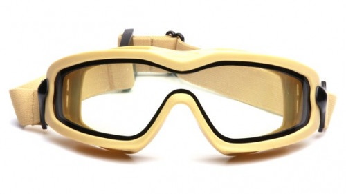 Очки защитные с уплотнителем Pyramex V2G-Plus (XP) TAN (clear) Anti-Fog, прозрачные в песочной оправе