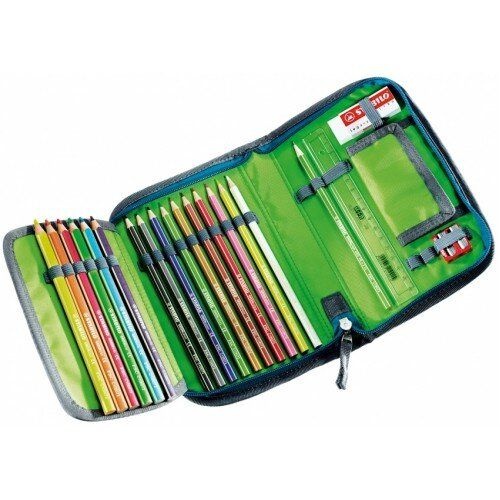 Пенал Deuter Pencil Box колір 7309 blueline check з олівцями