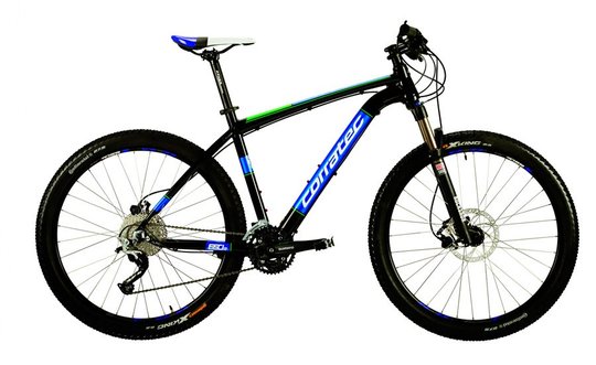 Купити Велосипед гірський 27,5" Corratec X-VERT S 650B 0.4 M, black/green/blue 2016 з доставкою по Україні