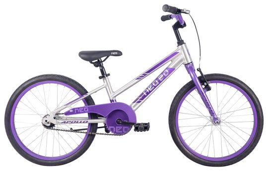 Купити Велосипед 20" Apollo NEO girls Brushed Alloy / Lavender / Purple Fade з доставкою по Україні
