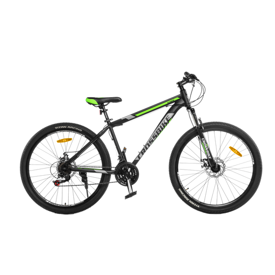 Купити Велосипед CrossBike Storm 27"19" Чорний-Зелений з доставкою по Україні