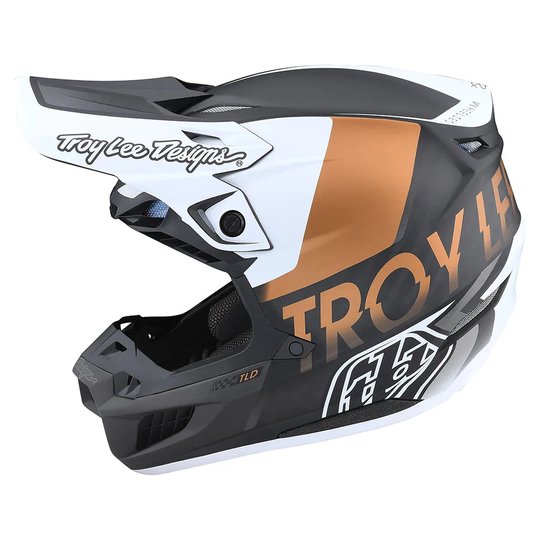 Мото шлем TLD SE5 Carbon Helmet [QUALIFIER WHITE / BRONZE] LG
