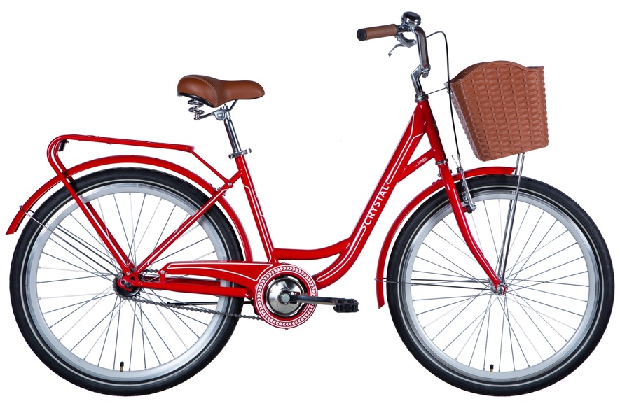 Купить Велосипед 26" Dorozhnik CRYSTAL 2024 (червоно-білий) с доставкой по Украине