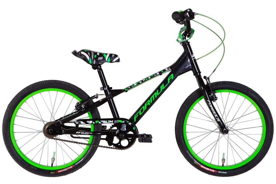 Велосипед Formula Slim AL 20" 2022, черно-зеленый