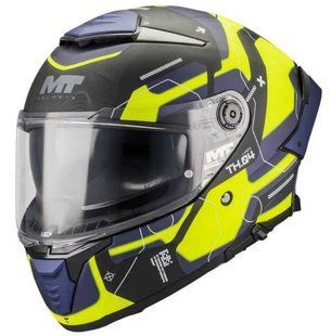 Мотошолом MT Thunder 4 SV Lumex B27 матовий жовтий/чорний, L