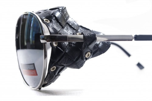 Окуляри захисні Global Vision Aviator-5 (silver mirror) дзеркальні сірі зі знімним ущільнювачем