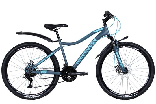 Купити Велосипед 26" Discovery KELLY AM DD 2022 (темно-серый с голубым (м)) з доставкою по Україні