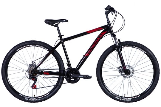 Купити Велосипед 29" Discovery RIDER 2024 (чорно-червоний) з доставкою по Україні