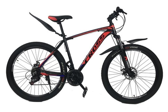 Купити Велосипед Cross Leader V2 27.5" 17" Чорний-Синій-Червоний з доставкою по Україні