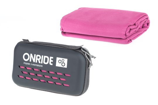 Купить Рушник з мікрофібри ONRIDE Wipe 20 рожевий у кейсі с доставкой по Украине