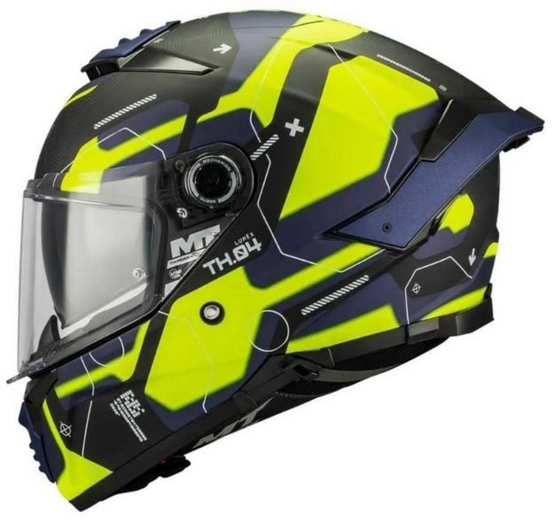 Мотошолом MT Thunder 4 SV Lumex B27 матовий жовтий/чорний, L