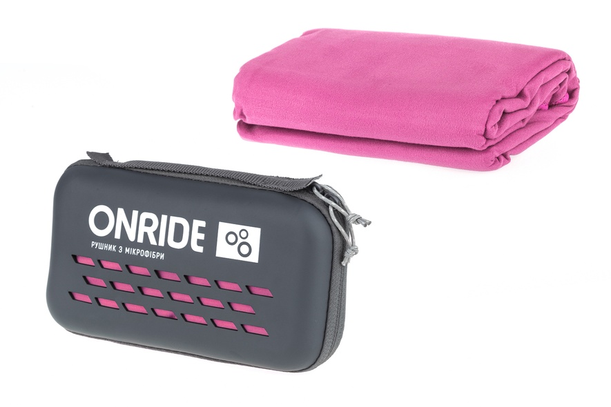 Купити Рушник з мікрофібри ONRIDE Wipe 20 рожевий у кейсі з доставкою по Україні