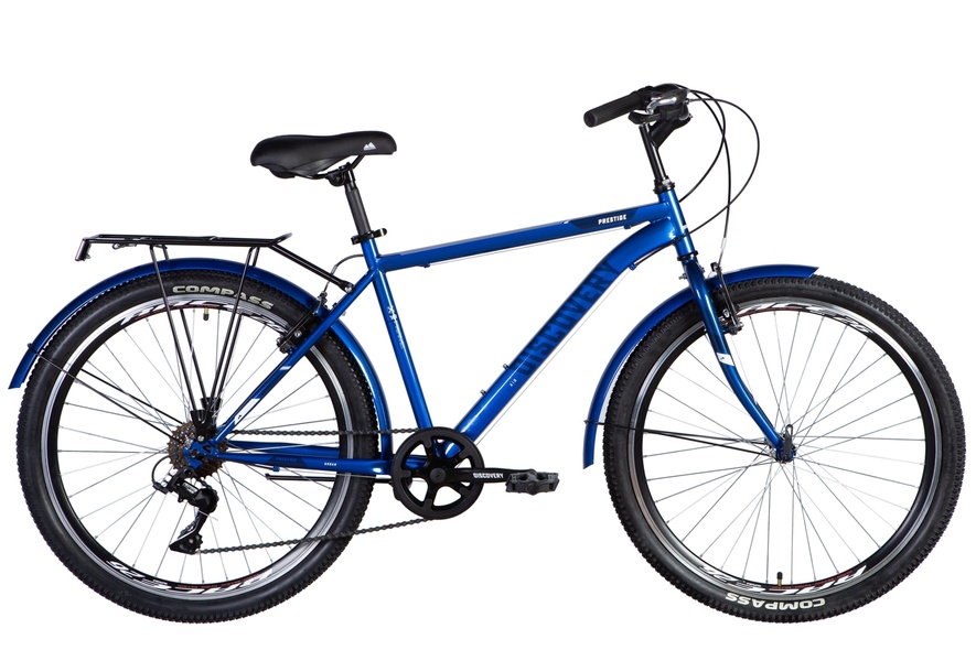 Купити Велосипед ST 26" Discovery PRESTIGE MAN Vbr з багажником задн St з крилом St 2024 (синій) з доставкою по Україні