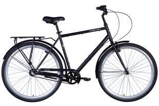Купить Велосипед сталь 28" Dorozhnik COMFORT MALE Планетарная рама-22" черный (матовый) с багажником задн St с крылом St 2024 с доставкой по Украине