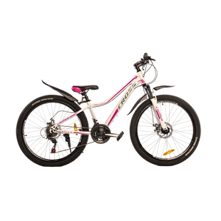 Купити Велосипед Cross SMILE 26" Білий-Рожевий XS (140-155 см) з доставкою по Україні
