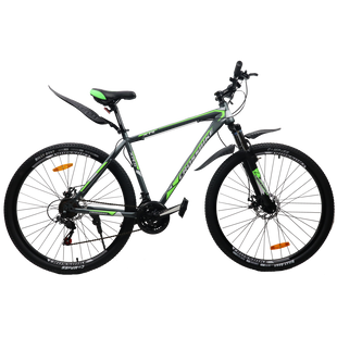 Купить Велосипед CrossBike Racer 29" Серый-Зеленый L (170-185 см) с доставкой по Украине