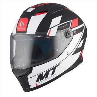 Мотошлем MT Stinger 2 Zivze B5 черный/белый/красный, S