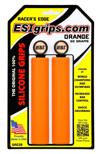 Купити Грипси ESI Racer's Edge Orange (помаранчеві) з доставкою по Україні