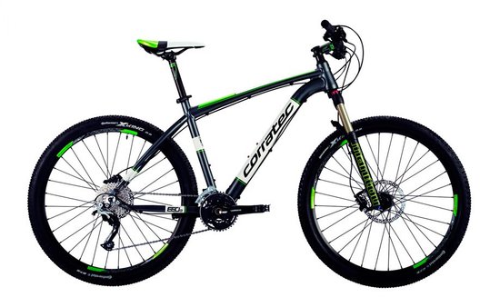 Купити Велосипед гірський 27,5" Corratec X-VERT S 650B 0.3 M, matt gray/white/green 2016 з доставкою по Україні