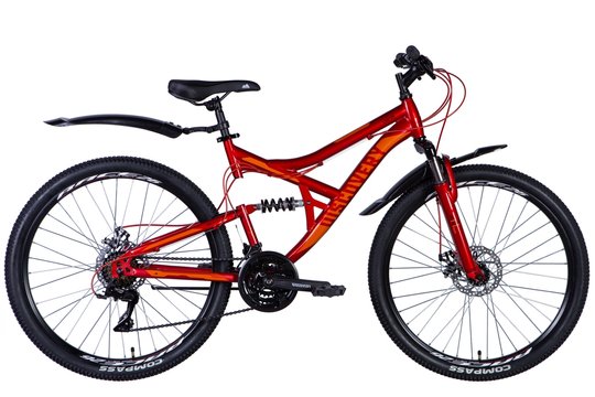Купити Велосипед ST 26" Discovery CANYON AM DD з крилом Pl 2024 (червоний) з доставкою по Україні