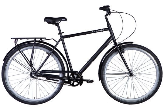 Купить Велосипед ST 28" Dorozhnik COMFORT MALE рама- " с багажником задн St с крылом St 2024 (чорний (м)) с доставкой по Украине