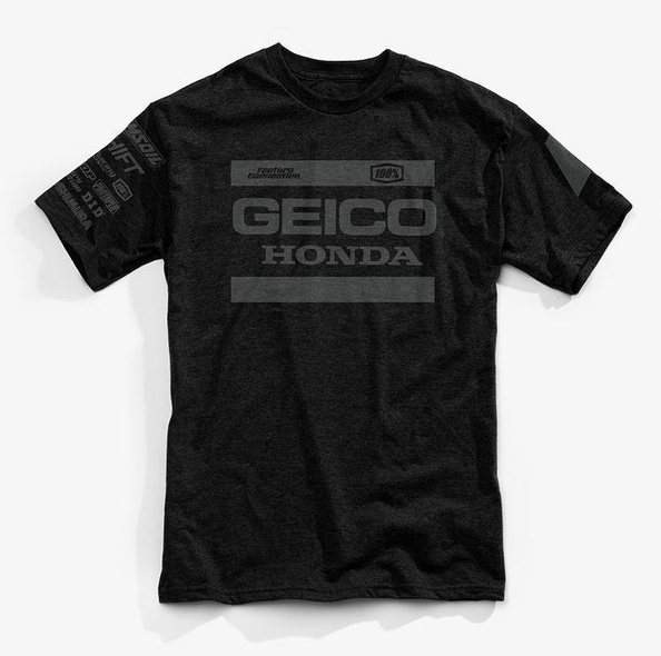 Футболка Ride 100% ZONE Geico/Honda Tech Tee (Black), M