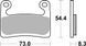 Тормозные колодки SBS Road Racing Front Brake Pads, Dual Carbon (960DC)
