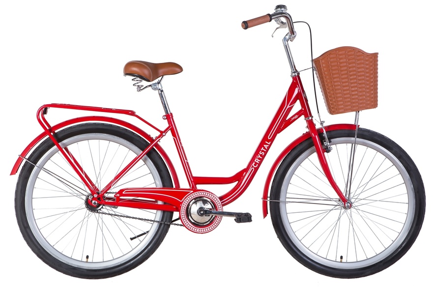 Купить Велосипед 26" Dorozhnik CRYSTAL 2022 красно-белый с доставкой по Украине