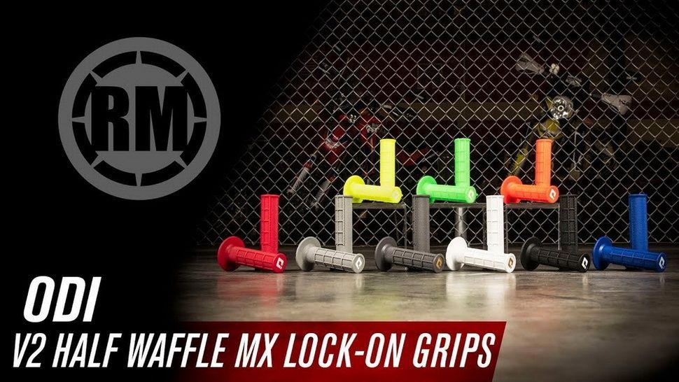 Мото Гріпси ODI MX V2 MX Lock-On Half-Waffle Graphite