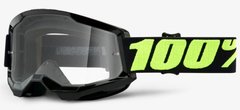 Мото очки 100% STRATA 2 Goggle Upsol - Clear Lens, Clear Lens, Black,Yellow, Clear Lens