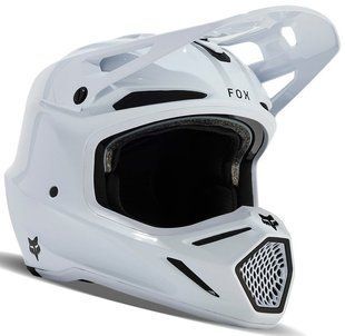 Шолом FOX V3 RS CARBON SOLID HELMET (White), XL