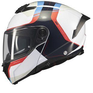 Мотошлем MT Atom 2 SV Emalla C7 белый/черный/синий, M