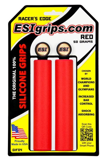 Купити Грипсы ESI Racer's Edge Red (красные) з доставкою по Україні
