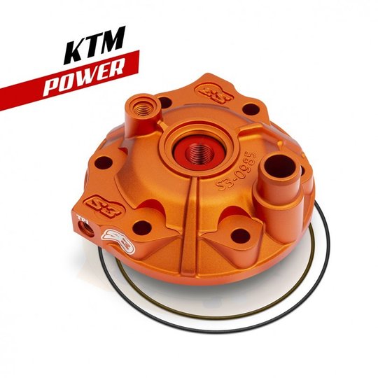 Кришка циліндра та вкладиш S3 POWER Середня Компресія KTM 250TPI (Orange/Red)