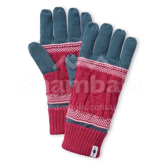 Popcorn Cable Glove перчатки (Prussian Blue), One Size, Перчатки, Поліестер, Нейлон, Вовна