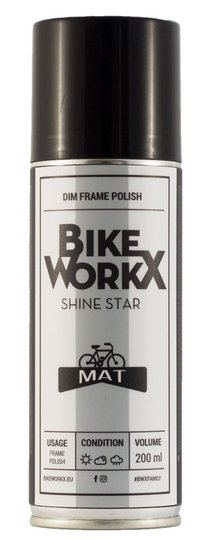 Купить Шампунь BikeWorkX Shine Star MAT спрей 200 мл. с доставкой по Украине