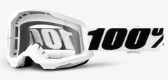 Мото очки 100% STRATA 2 Goggle Everest - Clear Lens, Clear Lens, Black,White, Clear Lens