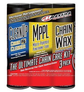 Комплект Maxima Wax Ultimate Chain Care Combo Kit (3-Pack), Universal lube